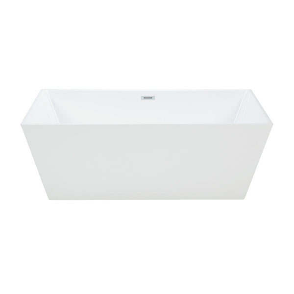 Thin Edges Square Freestanding Bathtub 66''