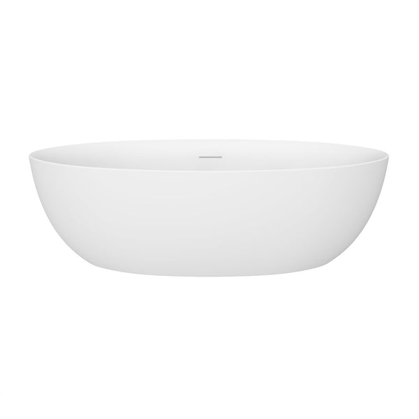 60'' matte white freestanding bathtub