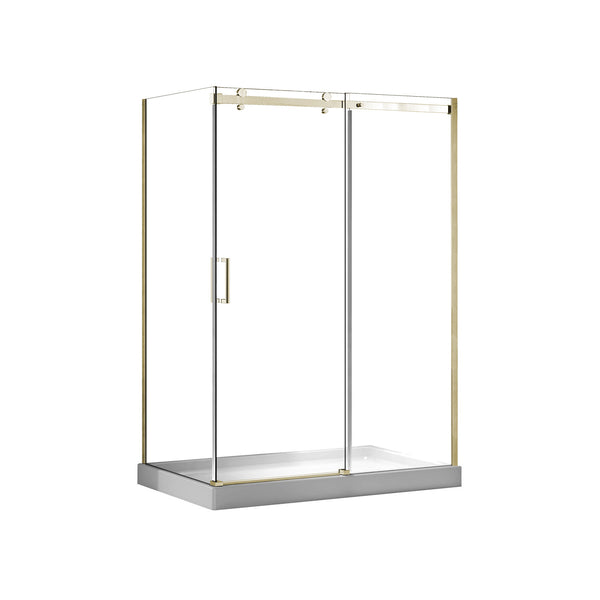 Brushed brass (gold) return panel for 36'' shower