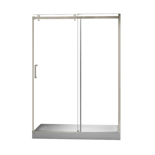 60'' brushed nickel shower door