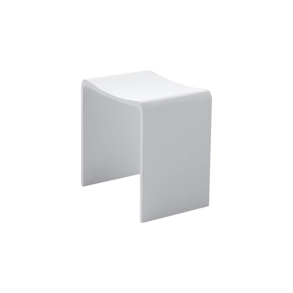 Matte White Solid Surface Shower Bench