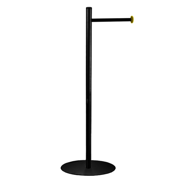 Matte black and brushed brass (gold) freestanding paper holder