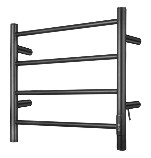 Matte Black Towel Warmer 4 Bars Round