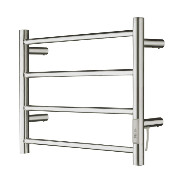 Brushed Nickel Towel Warmer 4 Bars Round