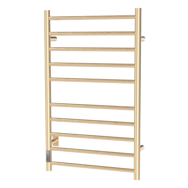 Brushed Gold Towel Warmer 10 Bars Round