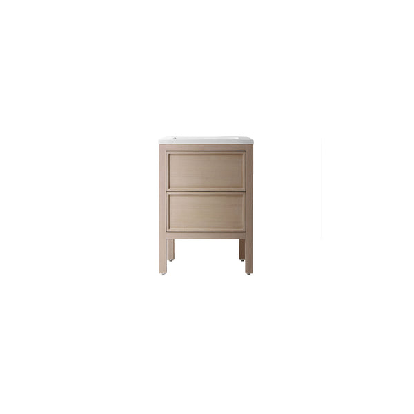 24" VANITY ON LEGS 2 DRAWERS ''SHAKER'' bleached OAK