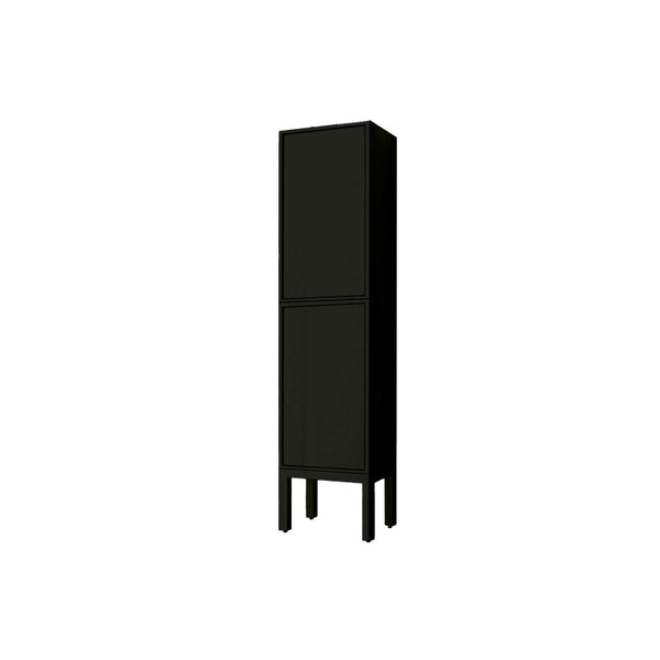 16'' matte black 2-door linen cabinet on legs ''SHAKER''