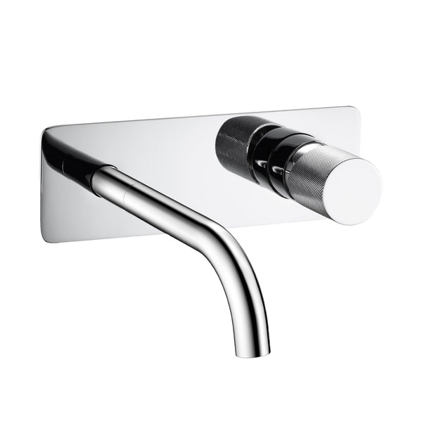 Robinet mural industriel fini chrome