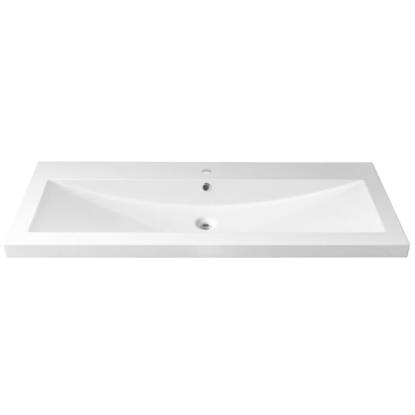 18''X 48’' semi-recessed polymer sink