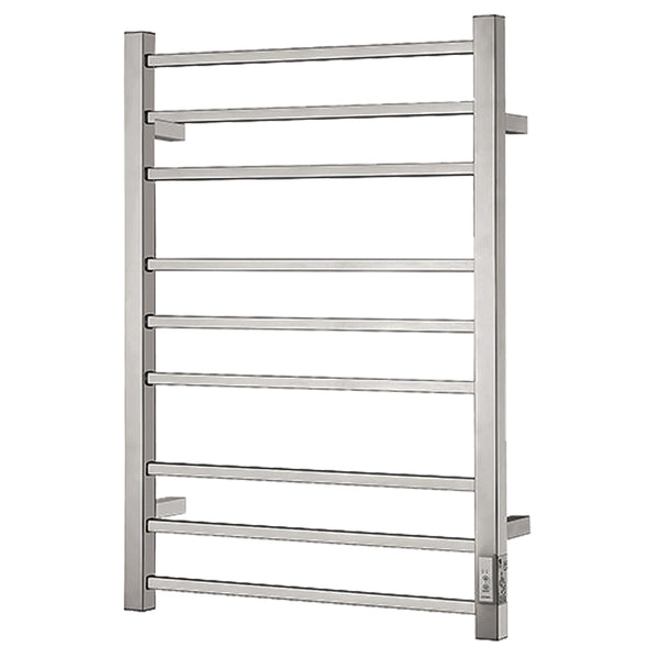 Brushed Nickel Towel Warmer 9 Bars Square